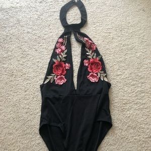 Flowered bodysuit